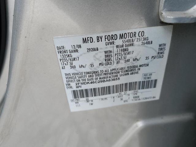 2FMDK46C29BA63855 - 2009 FORD EDGE SE BURN photo 12