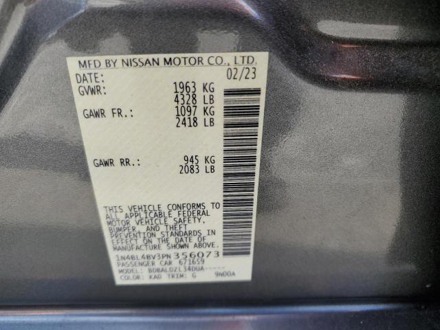 1N4BL4BV3PN356073 - 2023 NISSAN ALTIMA S GRAY photo 12