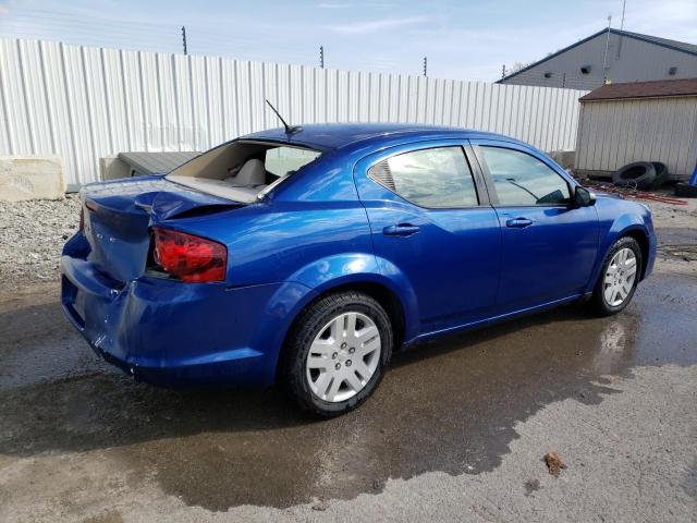 1C3CDZAB3DN617542 - 2013 DODGE AVENGER SE BLUE photo 3