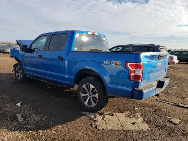 1FTEW1EP9KFB69515 - 2019 FORD F150 SUPERCREW BLUE photo 2