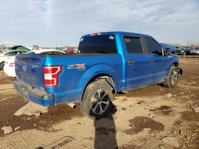 1FTEW1EP9KFB69515 - 2019 FORD F150 SUPERCREW BLUE photo 3