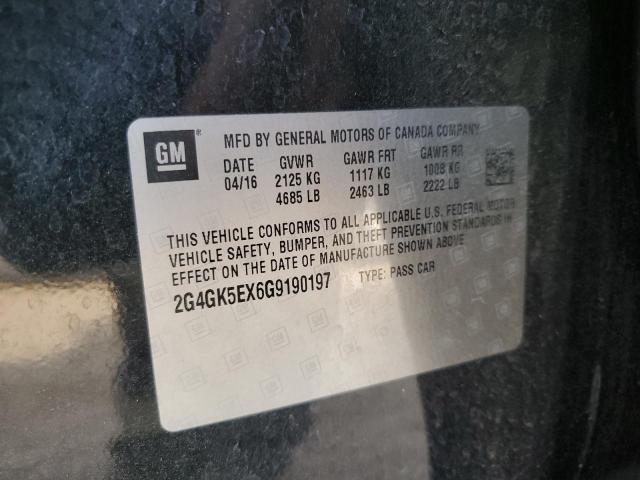 2G4GK5EX6G9190197 - 2016 BUICK REGAL 黑色 照片 12