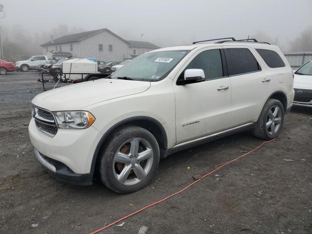 1C4SDJET3CC138673 - 2012 DODGE DURANGO CITADEL WHITE photo 1