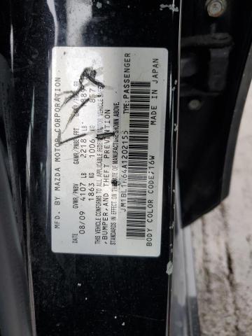 JM1BL1H64A1202155 - 2010 MAZDA 3 S BLACK photo 13