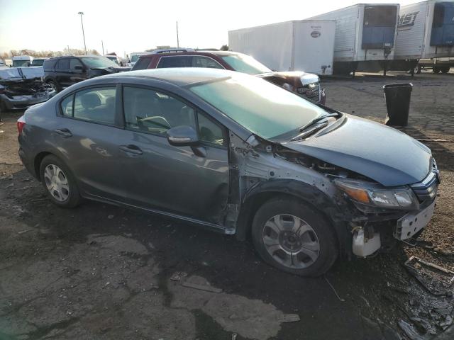 JHMFB4F31CS003283 - 2012 HONDA CIVIC HYBRID L GRAY photo 4