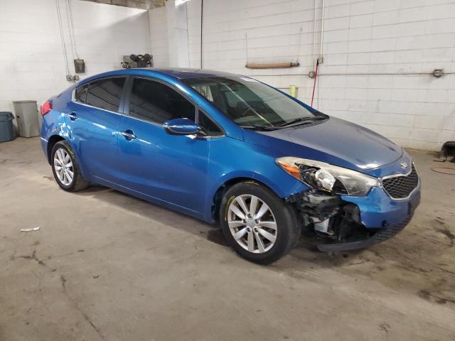 KNAFX4A80E5055590 - 2014 KIA FORTE EX BLUE photo 4