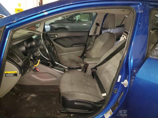 KNAFX4A80E5055590 - 2014 KIA FORTE EX BLUE photo 7