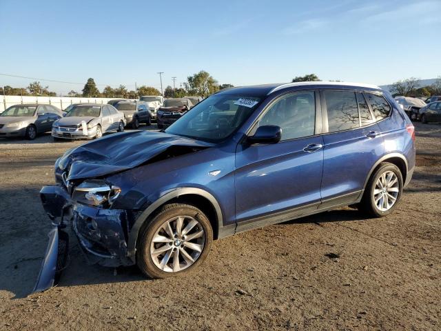 5UXWX9C57D0A25020 - 2013 BMW X3 XDRIVE28I BLUE photo 1