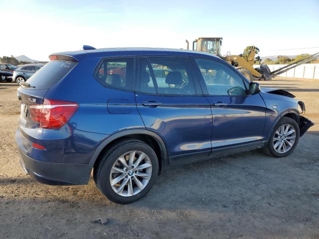 5UXWX9C57D0A25020 - 2013 BMW X3 XDRIVE28I BLUE photo 3