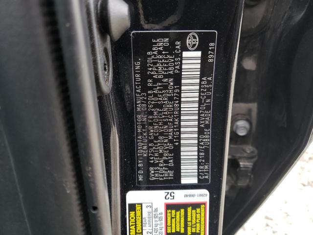 4T1G11AK1RU847791 - 2024 TOYOTA CAMRY SE NIGHT SHADE BLACK photo 13