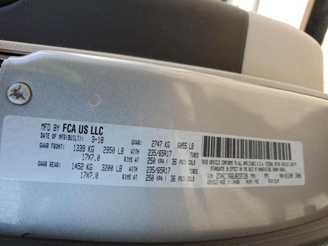 2C4RC1BG6JR237128 - 2018 CHRYSLER PACIFICA TOURING L SILVER photo 14