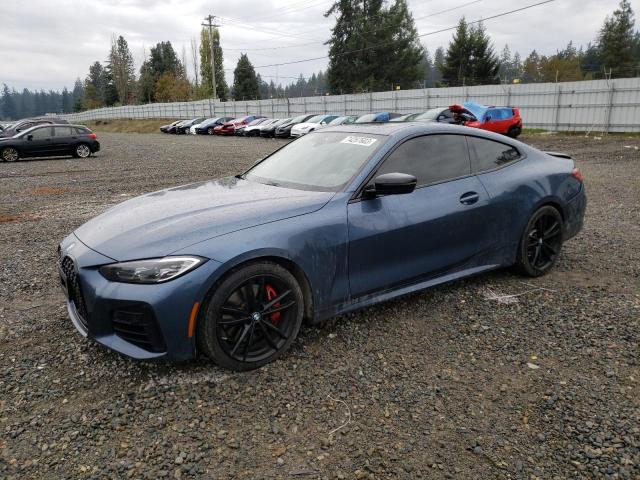 WBA13AR07MCF87547 - 2021 BMW M440XI BLUE photo 1