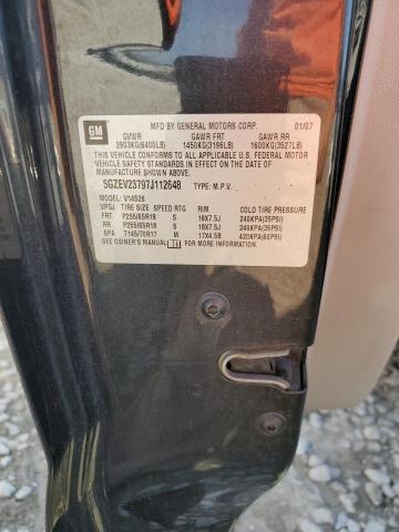 5GZEV23797J112648 - 2007 SATURN OUTLOOK XR შავი ფოტო 12