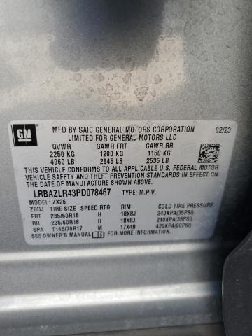 LRBAZLR43PD078467 - 2023 BUICK ENVISION PREFERRED GRAY photo 12