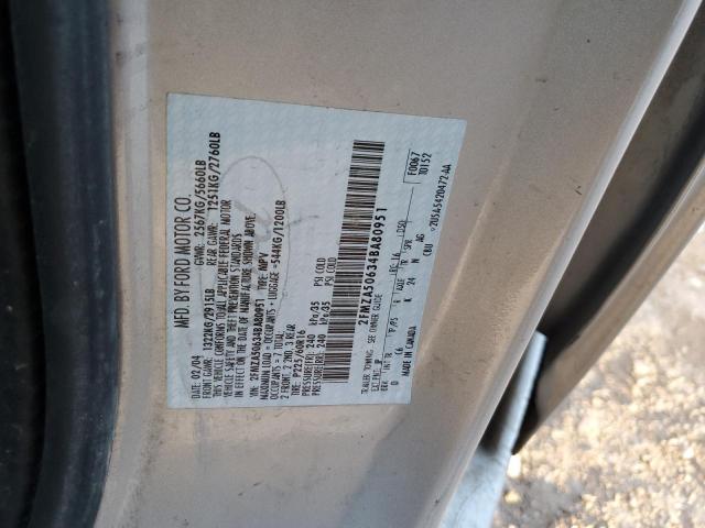 2FMZA50634BA80951 - 2004 FORD FREESTAR S TAN photo 13