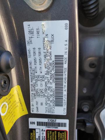 5TFJU4GN2FX064431 - 2015 TOYOTA TACOMA DOUBLE CAB PRERUNNER CHARCOAL photo 12