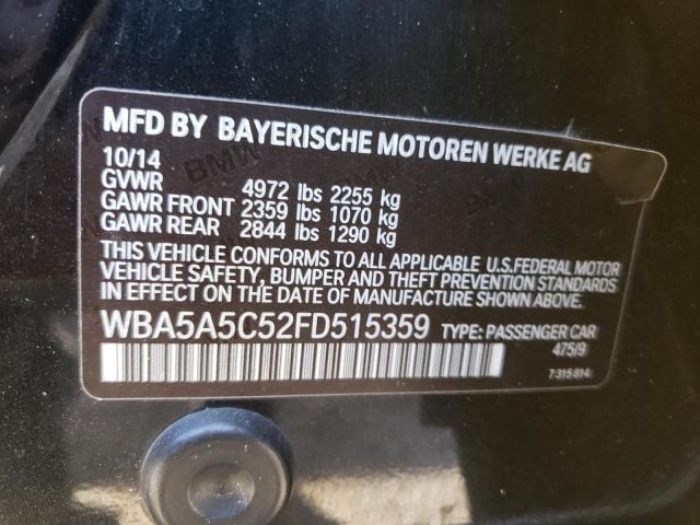 WBA5A5C52FD515359 - 2015 BMW 528 I BLACK photo 13