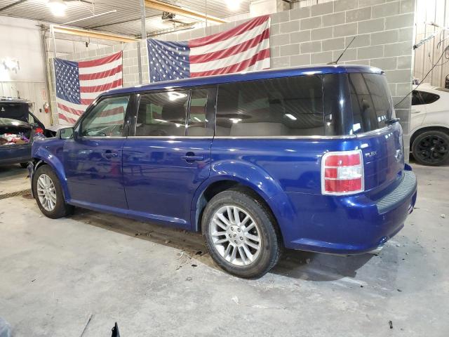 2FMHK6C84DBD15322 - 2013 FORD FLEX SEL BLUE photo 2