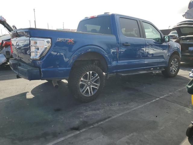 1FTFW1E53NKE92540 - 2022 FORD F150 SUPERCREW BLUE photo 3