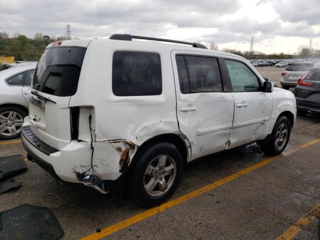 5FNYF3H56BB032037 - 2011 HONDA PILOT EXL WHITE photo 3