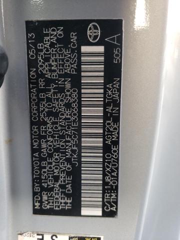 JTKJF5C71E3068380 - 2014 TOYOTA SCION TC 银色 照片 12