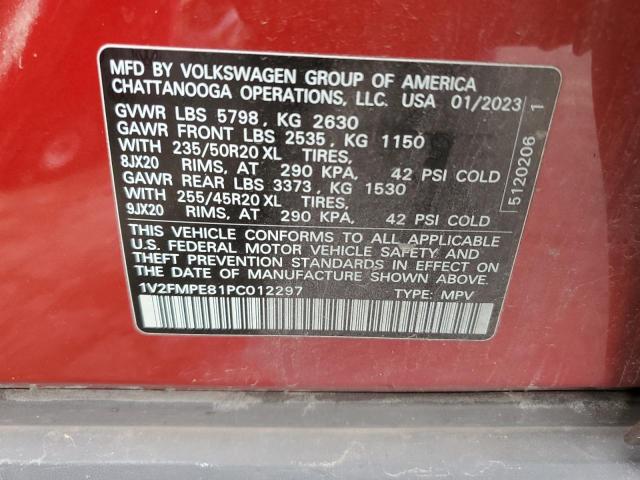 1V2FMPE81PC012297 - 2023 VOLKSWAGEN ID.4 PRO S 红色 照片 14