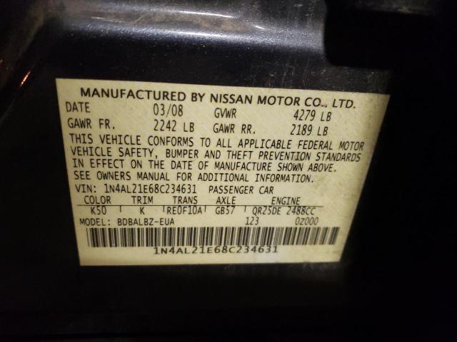 1N4AL21E68C234631 - 2008 NISSAN ALTIMA 2.5 GRAY photo 12