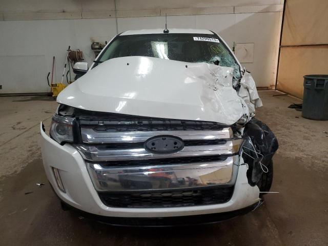 2FMDK3JC1DBB51600 - 2013 FORD EDGE SEL WHITE photo 5