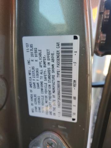 1HGCP26498A039918 - 2008 HONDA ACCORD LXP GOLD photo 12