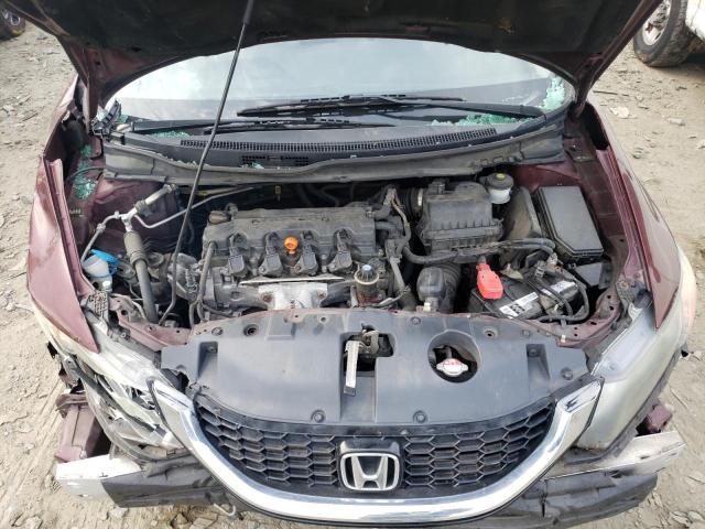 19XFB2F80FE278698 - 2015 HONDA CIVIC EX BURGUNDY photo 11