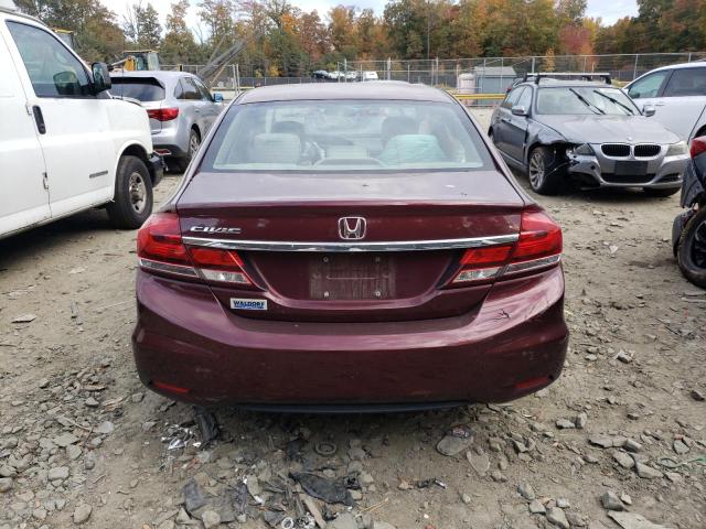 19XFB2F80FE278698 - 2015 HONDA CIVIC EX BURGUNDY photo 6