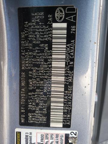 2T1KR32E05C416815 - 2005 TOYOTA COROLLA MA XR BLUE photo 12