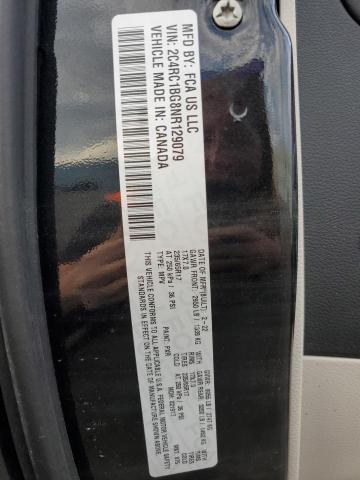 2C4RC1BG8NR129079 - 2022 CHRYSLER PACIFICA TOURING L BLACK photo 13