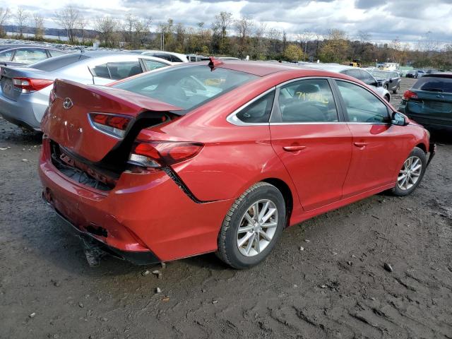 5NPE24AF2JH647420 - 2018 HYUNDAI SONATA SE RED photo 3