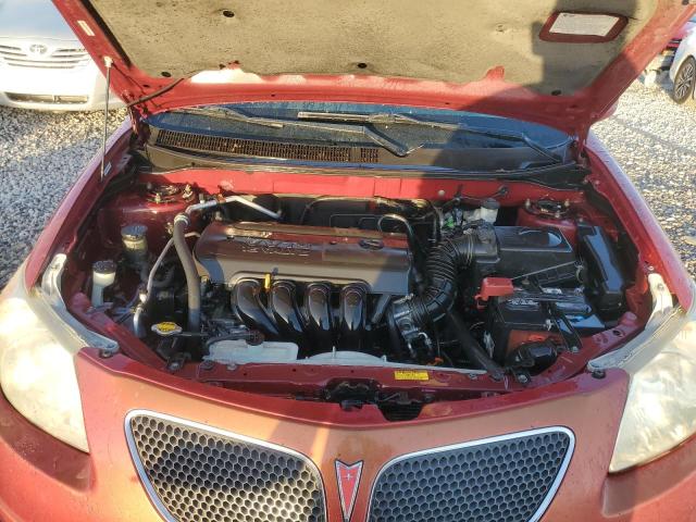 5Y2SL63825Z418423 - 2005 PONTIAC VIBE RED photo 11