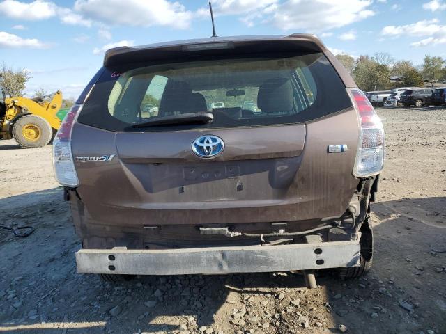 JTDZN3EU8FJ028203 - 2015 TOYOTA PRIUS V BROWN photo 6