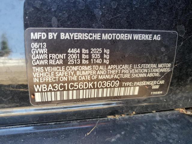 WBA3C1C56DK103609 - 2013 BMW 328 I SULEV BLACK photo 12