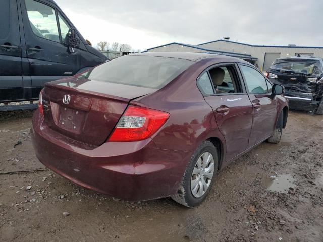 19XFB2F50CE071276 - 2012 HONDA CIVIC LX RED photo 3