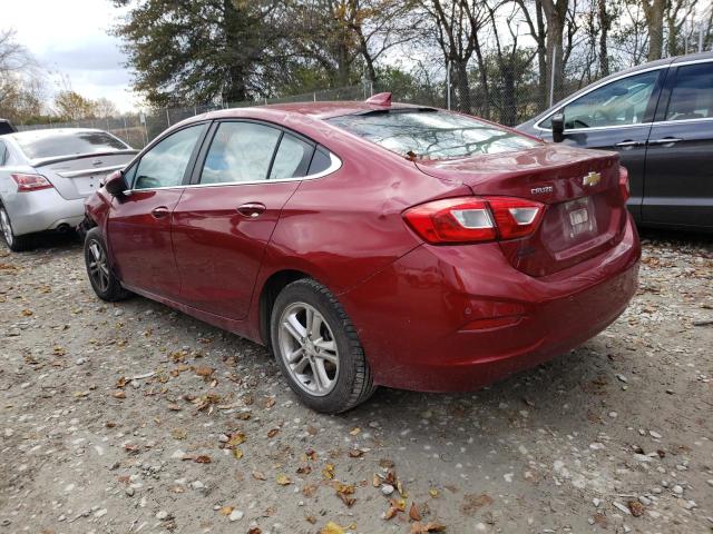 1G1BE5SM5H7275270 - 2017 CHEVROLET CRUZE LT MAROON photo 2