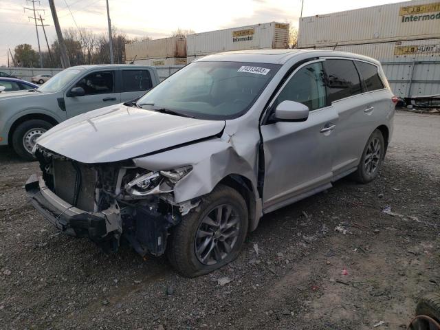 5N1AL0MM8DC334687 - 2013 INFINITI JX35 SILVER photo 1