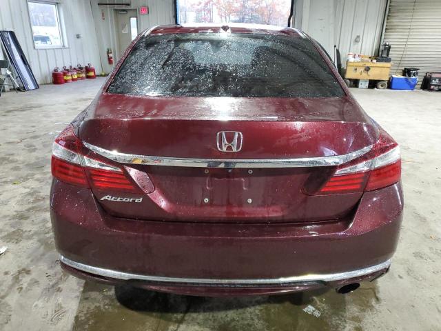 1HGCR2F86GA004619 - 2016 HONDA ACCORD EXL BURGUNDY photo 6