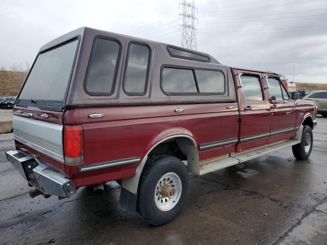 2FTJW36G6KCA26834 - 1989 FORD F350 MAROON photo 3