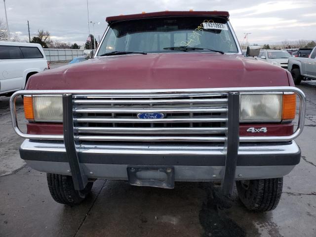 2FTJW36G6KCA26834 - 1989 FORD F350 MAROON photo 5