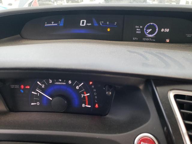 2HGFB2F96FH537421 - 2015 HONDA CIVIC EXL ნაცრისფერი ფოტო 9