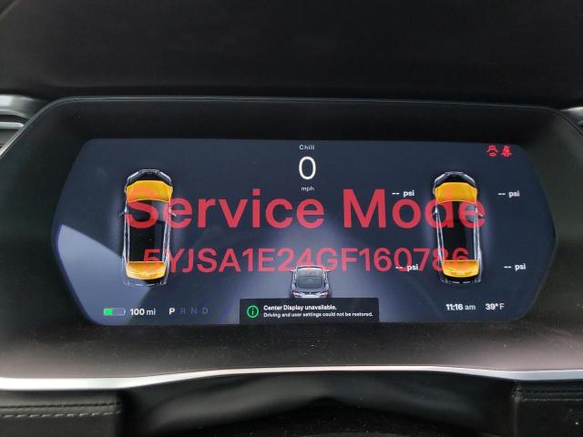 5YJSA1E24GF160786 - 2016 TESLA MODEL S Մոխրագույն լուսանկար 9