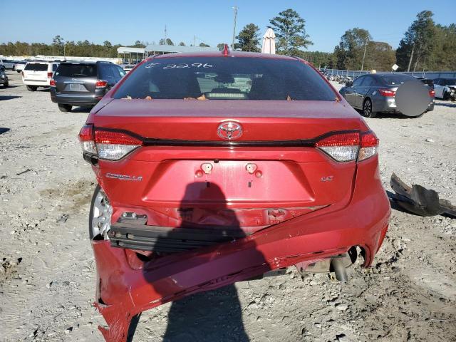 JTDEPRAE8LJ012296 - 2020 TOYOTA COROLLA LE RED photo 6