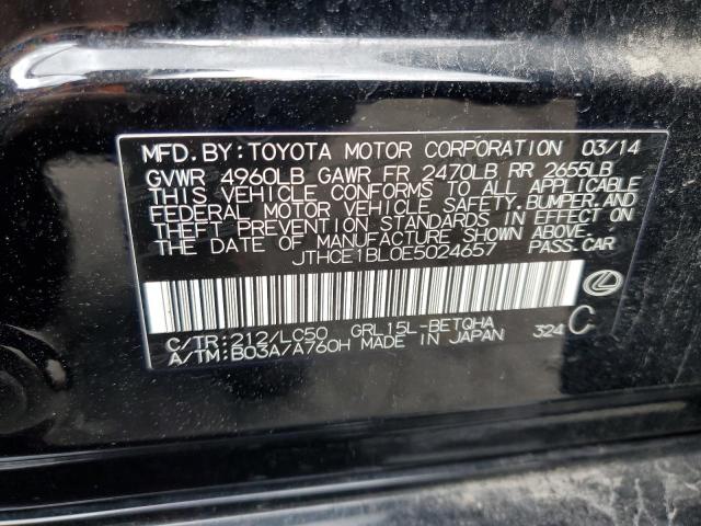 JTHCE1BL0E5024657 - 2014 LEXUS GS 350 BLACK photo 13