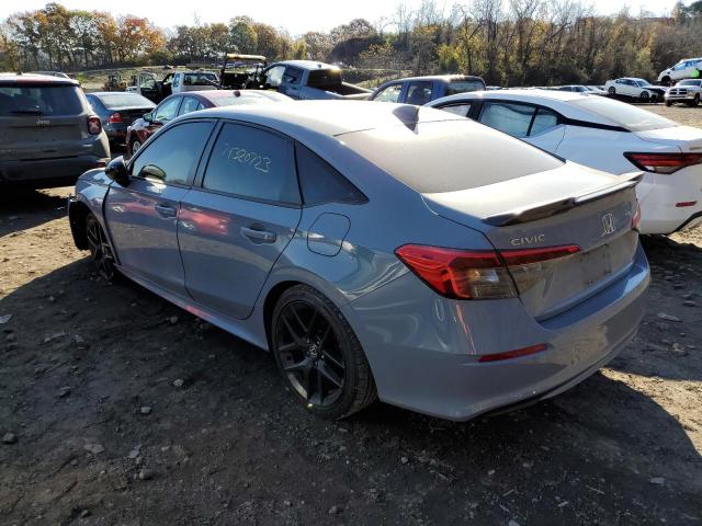 2HGFE2F50NH592983 - 2022 HONDA CIVIC SPORT ნაცრისფერი ფოტო 2