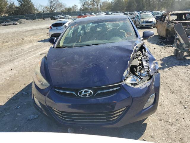 5NPDH4AE4DH398589 - 2013 HYUNDAI ELANTRA GLS BLUE photo 5