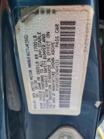 1Y1SK52871Z404151 - 2001 CHEVROLET GEO PRIZM BASE BLUE photo 12